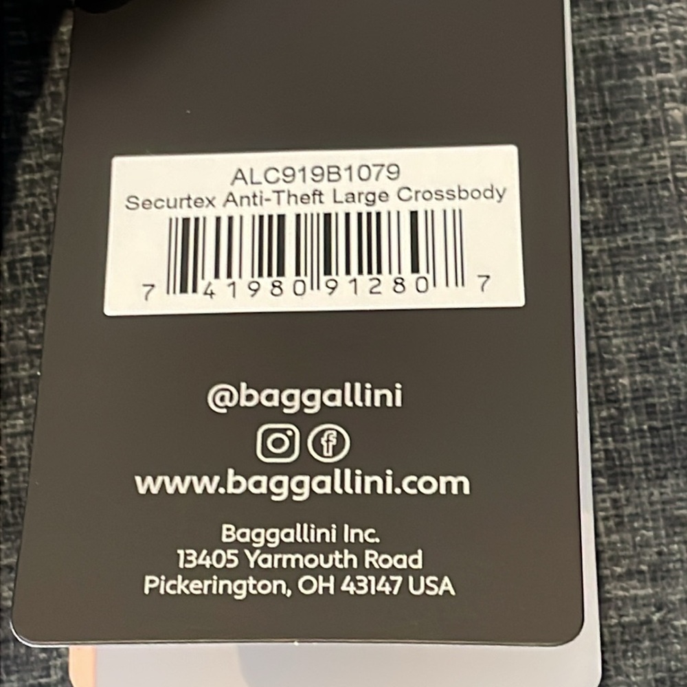 NWT Securtex Anti-Theft Large Crossbody bag by Baggalini in color mulberry - Picture 7 of 10